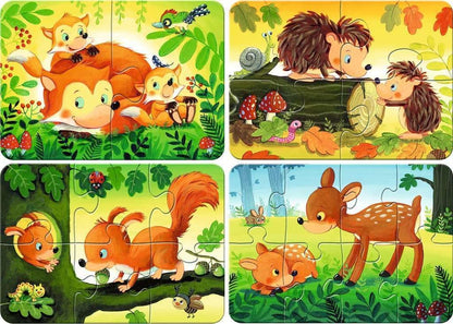 Ravensburger Kinderpuzzle - 12000854 Kleine Tierfamilien - 2,4,6,8 Teile Puzzle für Kinder ab 2 Jahren