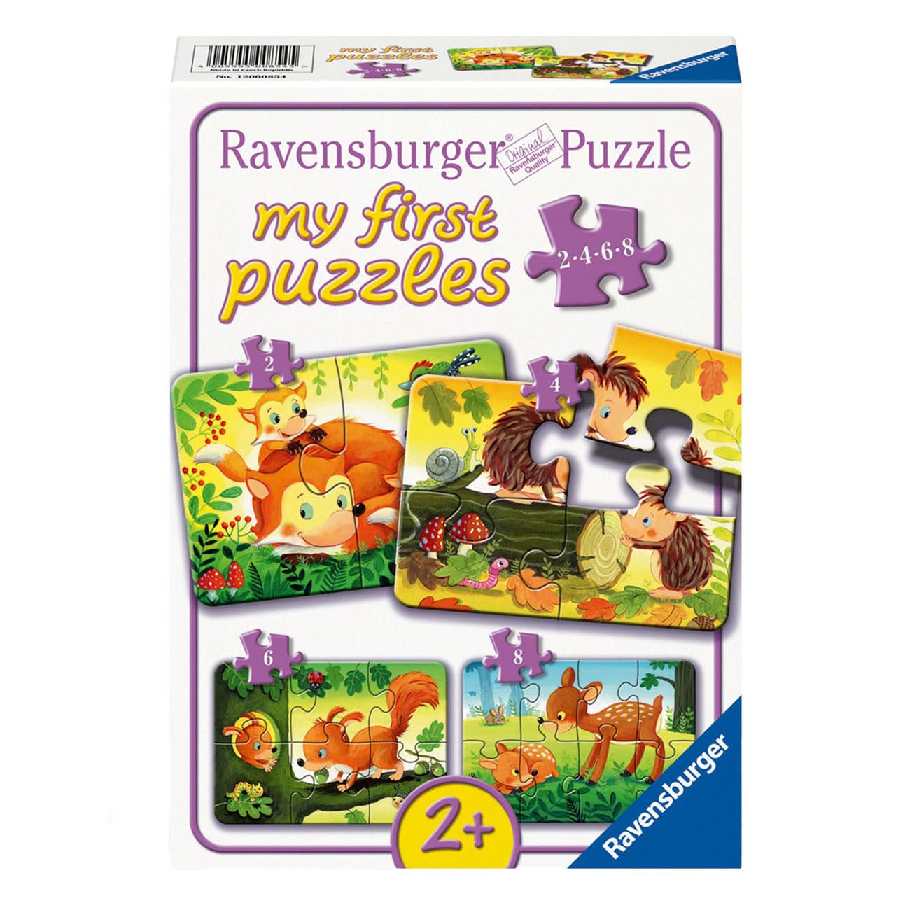 Ravensburger Kinderpuzzle - 12000854 Kleine Tierfamilien - 2,4,6,8 Teile Puzzle für Kinder ab 2 Jahren