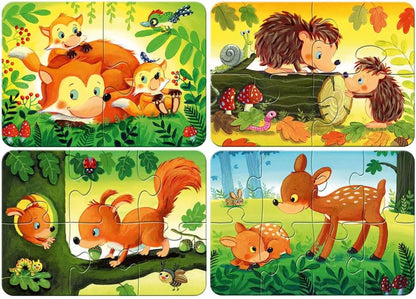 Ravensburger Kinderpuzzle - 12000854 Kleine Tierfamilien - 2,4,6,8 Teile Puzzle für Kinder ab 2 Jahren