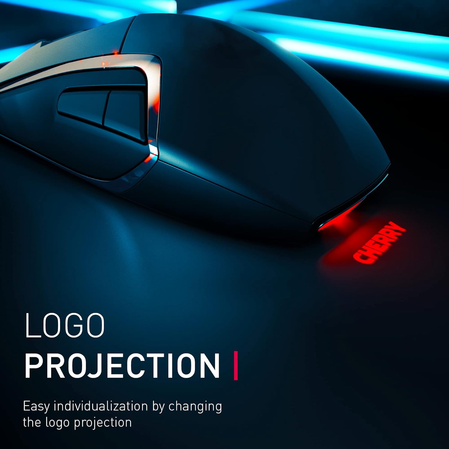 CHERRY MC 3.1, wired gaming mouse, high-precision optical 5,000 dpi Pixart sensor, 6 freely programmable buttons, RGB-illuminated, symmetrical design, black