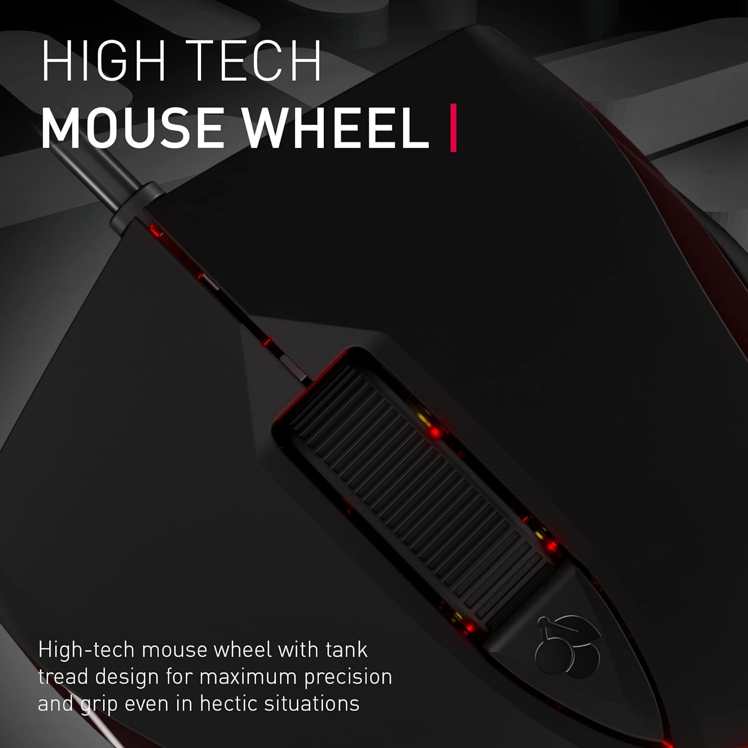 CHERRY MC 3.1, wired gaming mouse, high-precision optical 5,000 dpi Pixart sensor, 6 freely programmable buttons, RGB-illuminated, symmetrical design, black