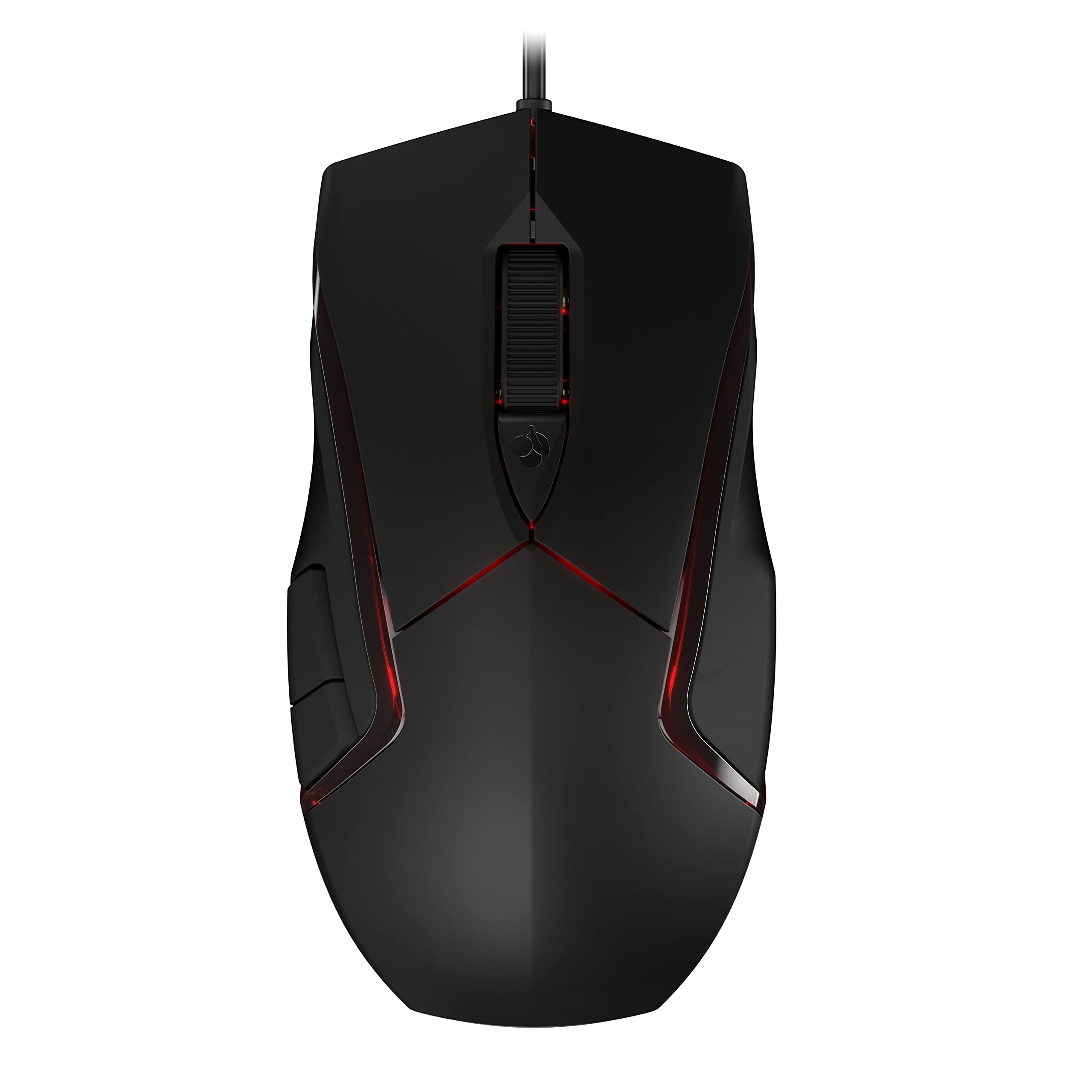 CHERRY MC 3.1, wired gaming mouse, high-precision optical 5,000 dpi Pixart sensor, 6 freely programmable buttons, RGB-illuminated, symmetrical design, black