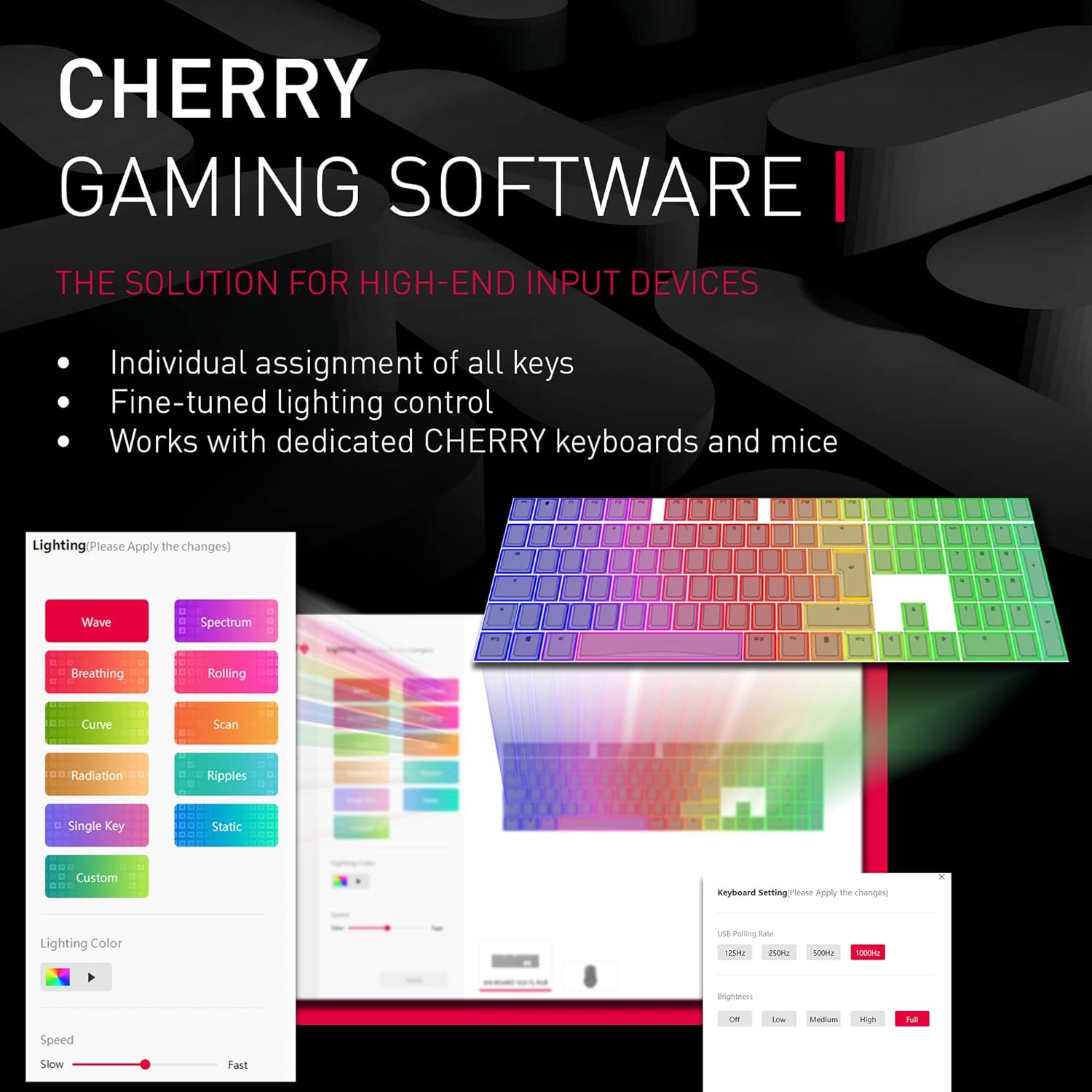 CHERRY MC 3.1, wired gaming mouse, high-precision optical 5,000 dpi Pixart sensor, 6 freely programmable buttons, RGB-illuminated, symmetrical design, black