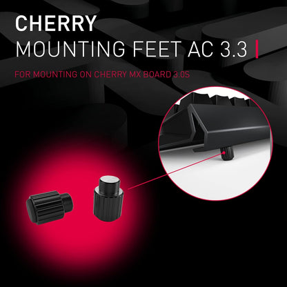 CHERRY AC 3.3, Ergonomic Palm Rest and Mounting Feet made of Aluminium, Original Accessory for Gaming Keyboard CHERRY MX BOARD 3.0 S, quickly attached