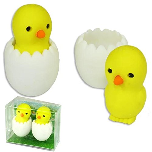 Trendhaus GmbH Eraser Chick in Egg Set of 2