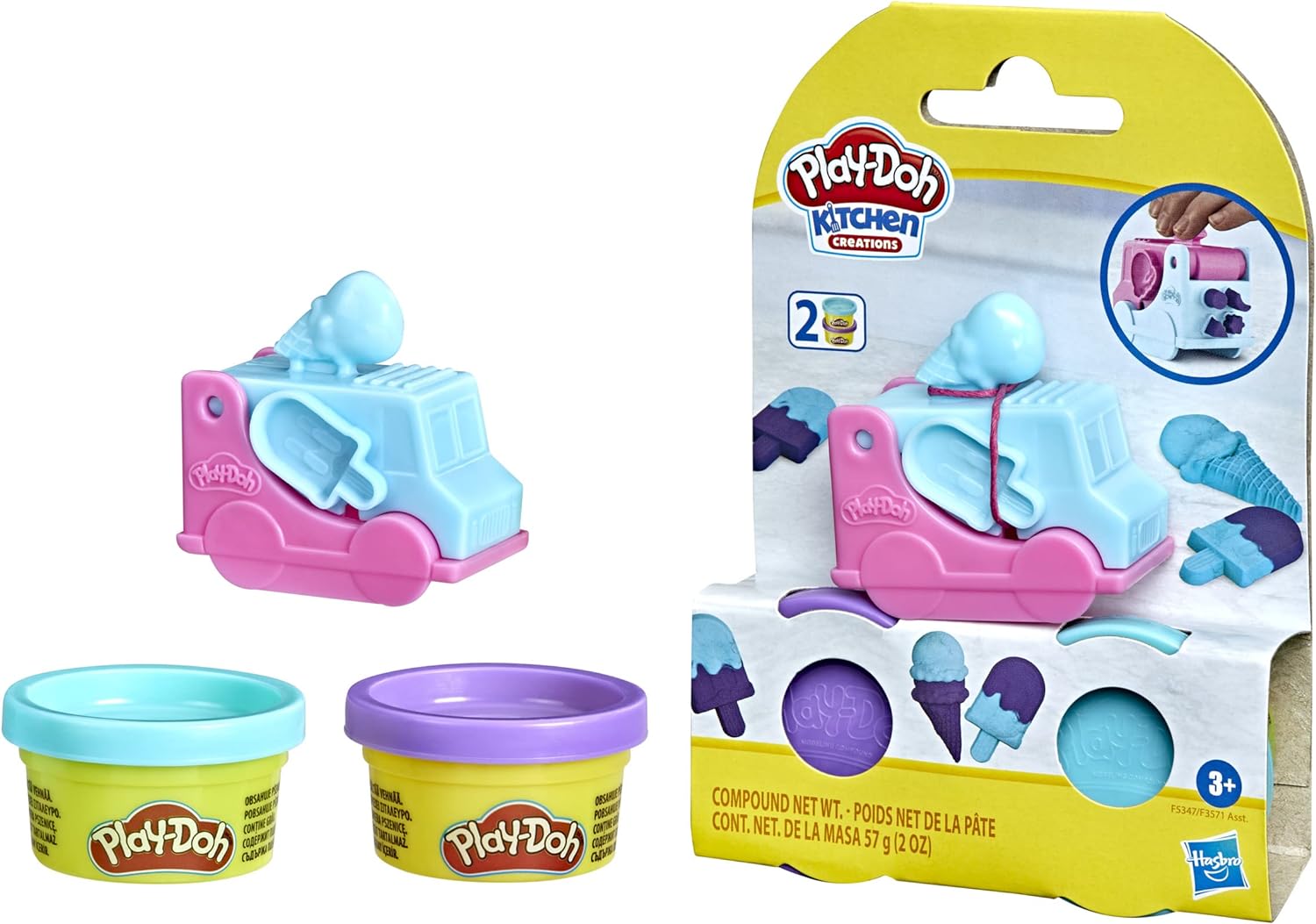 Hasbro Play-Doh Mini Food Truck Playset, Purple/Blue