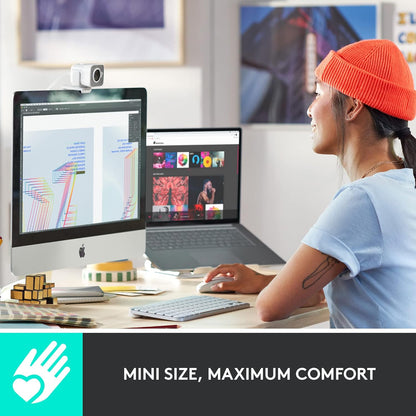 Logitech MX Keys Mini for Mac Minimalist Wireless Keyboard, Compact, Bluetooth, Backlit Keys, USB-C, Tactile Typing, Compatible with MacBook Pro,Macbook Air,iMac,iPad, ‎Silver, 1 Count