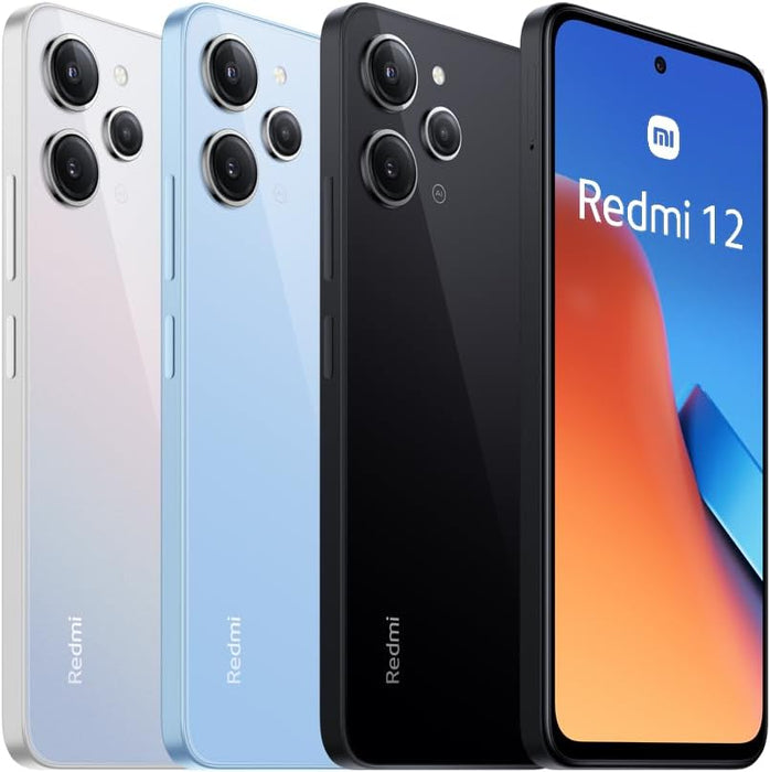 Xiaomi Redmi 12 - G88 Processor, 90Hz FHD+, 5000mAh 18W, 50mp main Camera, 4+128GB, Midnight Black