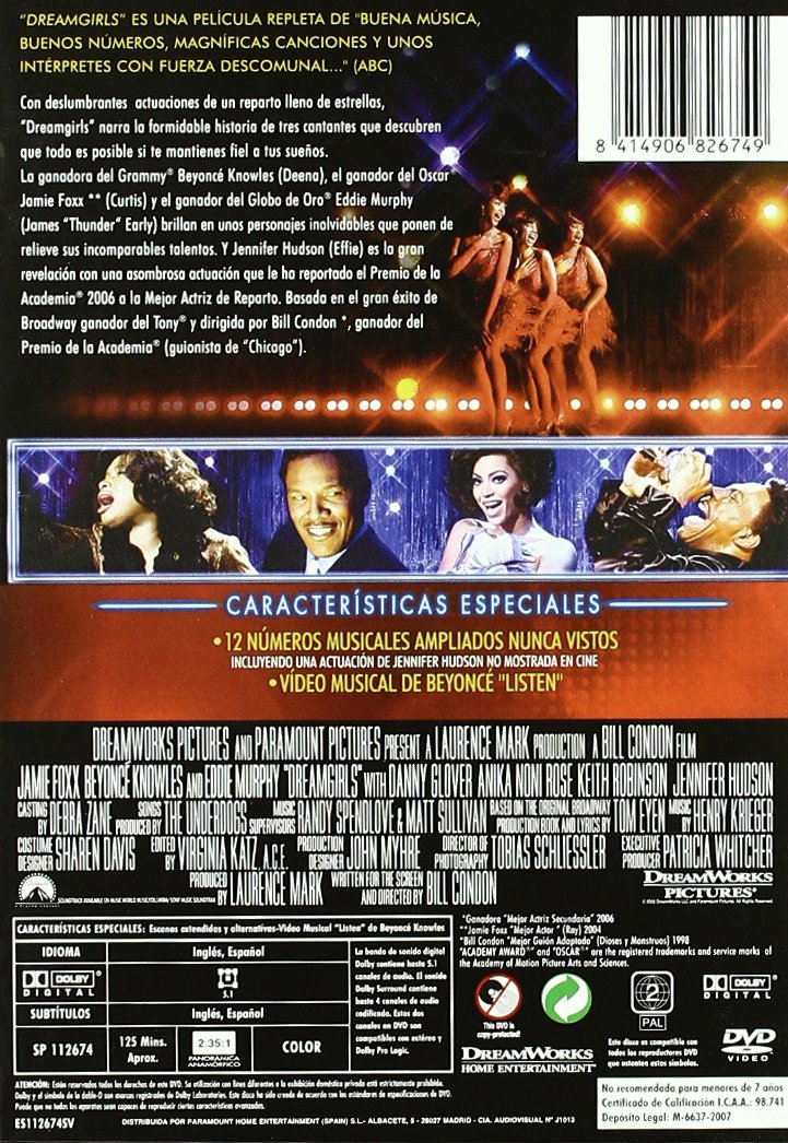 Dreamgirls (Import Dvd) (2012) Jamie Foxx; Anika Noni Rose; Sharon Leal; Keith