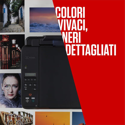 Canon Multipack Cartuccia & Carta - 2 Cartucce per Stampante Originali ad Alta Capacità PG-540L/CL-541XL (1 x Nero, 1 x Colori) & 4x6 Carta Fotografica (50 x Fogli