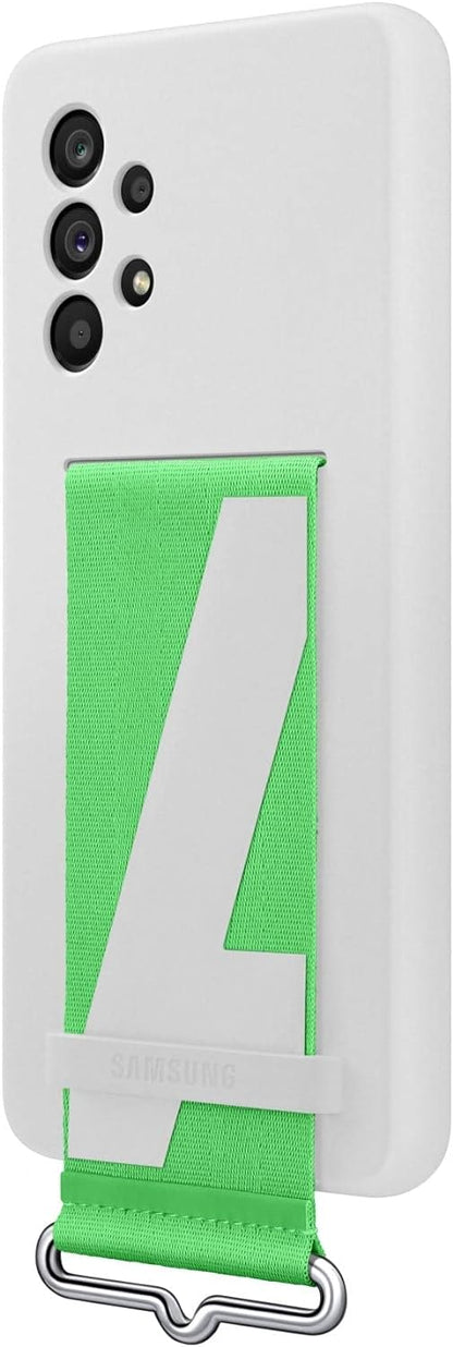 Samsung Galaxy Official A53 5G Silicone Cover with Strap White