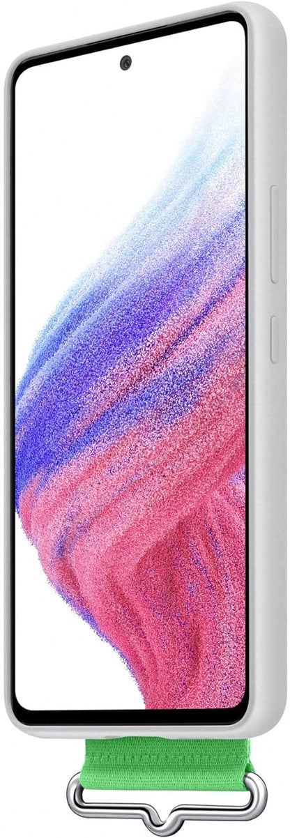 Samsung Galaxy Official A53 5G Silicone Cover with Strap White