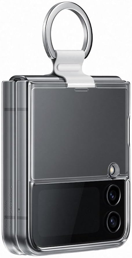 Samsung Galaxy Z Flip4 Official Clear Cover with Ring Transparent Transparent Silicone Cover with Ring