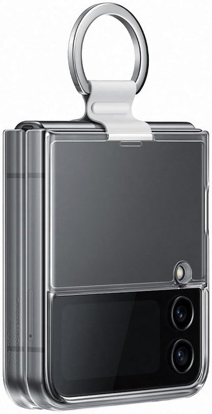 Samsung Galaxy Z Flip4 Official Clear Cover with Ring Transparent Transparent Silicone Cover with Ring