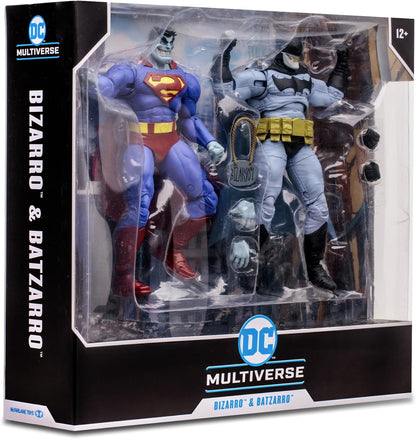DC Multiverse Actionfiguren 2er-Pack Bizarro & Bat
