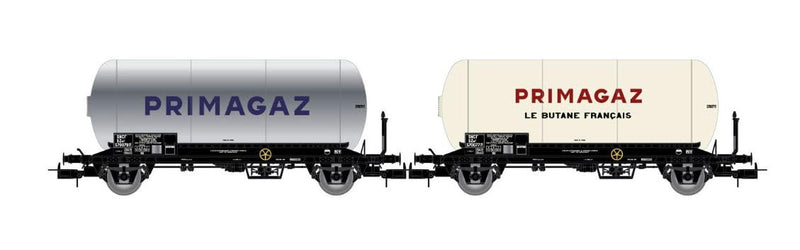 Jouef HJ6264 SNCF, 2-teiliges Set mit 2-Achs-Gastankwagen Primagaz, ep. III Rolling Stock - Wagons