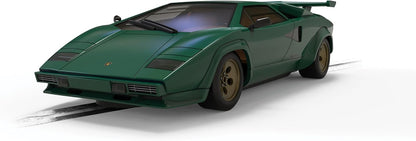 Scalextric Cars - C4500 Lamborghini Countach - Green - Toy Slot Car for use Race Tracks or Set - Small Kids Gift Ideas for Boy/Girl Ages 5 Accessories
