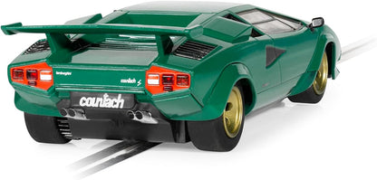 Scalextric Cars - C4500 Lamborghini Countach - Green - Toy Slot Car for use Race Tracks or Set - Small Kids Gift Ideas for Boy/Girl Ages 5 Accessories