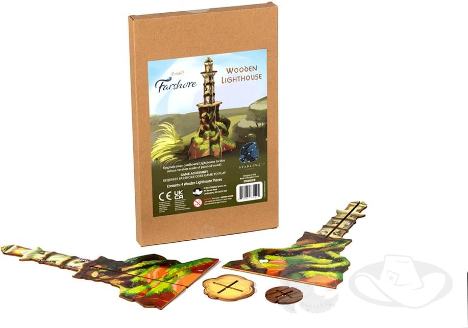 Starling Games | Everdell: Farshore - Wooden Lighthouse | Board Game Accessory