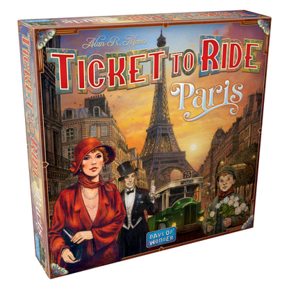 Zug um Zug Paris Brettspiel – Strategiespiel zum Bahnaufbau mit detaillierten Pariser Bussen, lustiges Familienspiel für Kinder & Erwachsene, ab 8 Jahren, 2–4 Spieler, 10–15 Minuten Spielzeit
