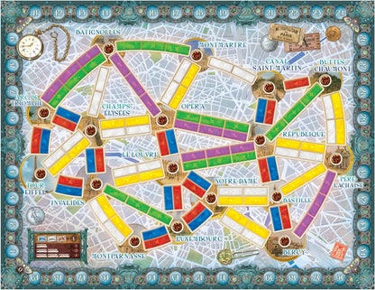 Zug um Zug Paris Brettspiel – Strategiespiel zum Bahnaufbau mit detaillierten Pariser Bussen, lustiges Familienspiel für Kinder & Erwachsene, ab 8 Jahren, 2–4 Spieler, 10–15 Minuten Spielzeit