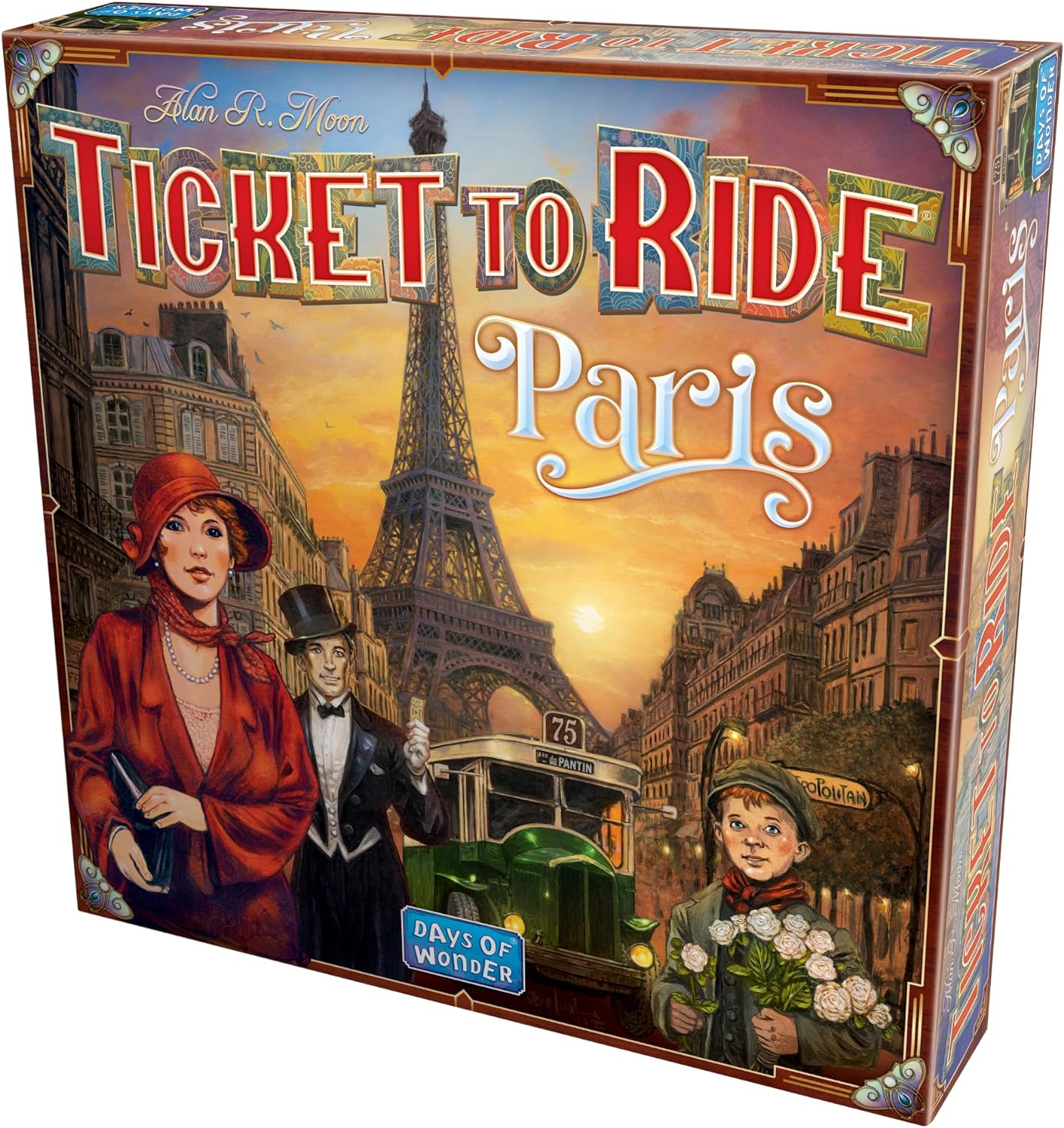Zug um Zug Paris Brettspiel – Strategiespiel zum Bahnaufbau mit detaillierten Pariser Bussen, lustiges Familienspiel für Kinder & Erwachsene, ab 8 Jahren, 2–4 Spieler, 10–15 Minuten Spielzeit