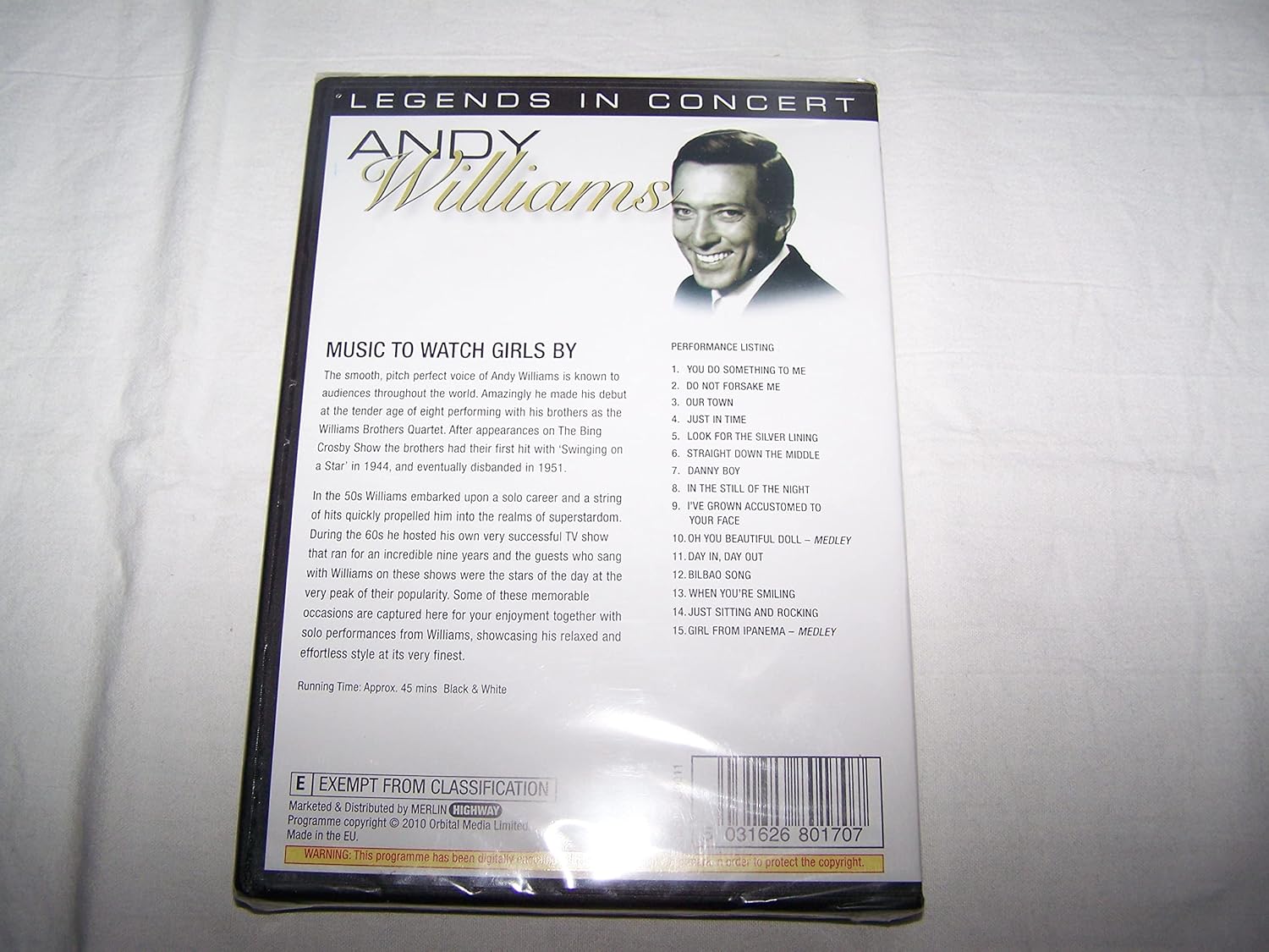 Andy Williams - music to watch girls by