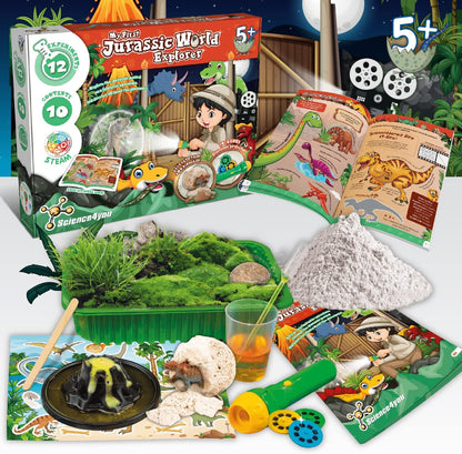 Science4you: My First Jurassic World Explorer | Explore the Jurassic Age with This Fantastic Adventure! | STEM Kit with 14+ Experiments! | Ages 5+