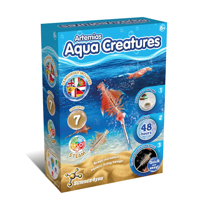 Science4you Artemias Aquatic Sea Creatures (Triops family) - Grow Your Own Water Dragons Kit - Includes Aqua Eggs - Science Kits for Kids Age 6 7 8 9 10+ Educational Toy Boys & Girls