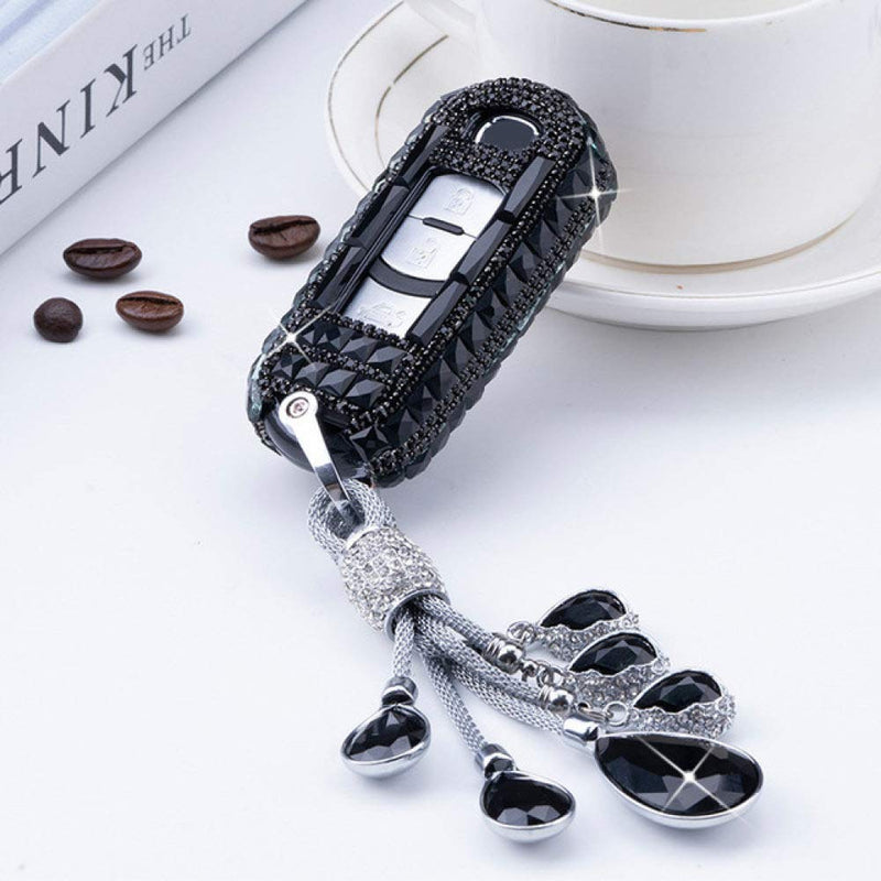Diamond Crystal Car Remote Key Cover Case For Mazda 2 3 6 Axela Atenza C A-black Keyring
