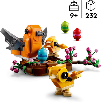 LEGO Creator Bird's Nest Set, Building Toys for 9 Plus Year Old Girls, Boys & Kids With a Passion for Animals, Includes 3 toy Birds, Kids' Bedroom Decoration, Easter Treat, Birthday Gift Idea 40639