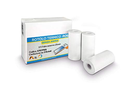 Rotolificio Pugliese 93442 Blister Pack of 10 Rolls Thermal Paper BPA Free, 57 mm x 10 m, 48 g