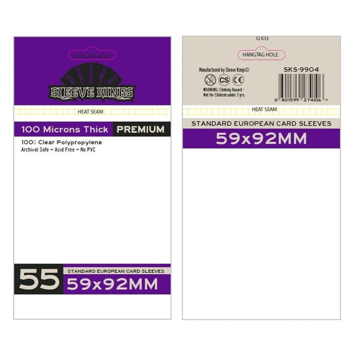 59x92mm - Standard European Card Sleeves (55