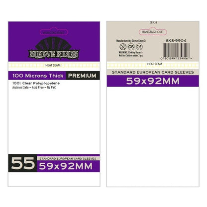 59x92mm - Standard European Card Sleeves (55