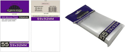 59x92mm - Standard European Card Sleeves (55