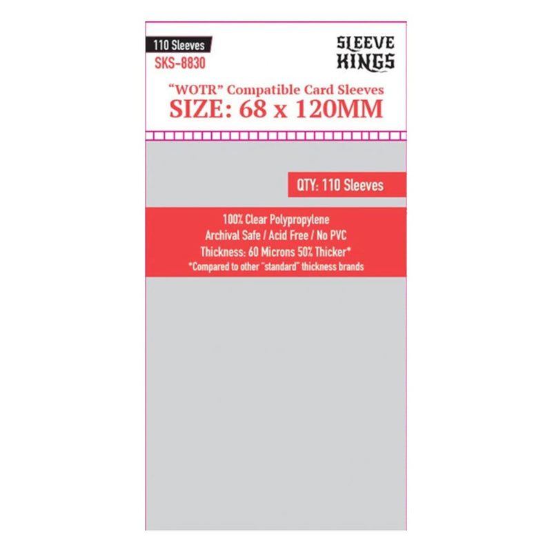 Sleeve Kings Game-accessories  - Premium Card Sleeves (68mm x 120mm) - War of The Rings, 110 Sleeves per Pack