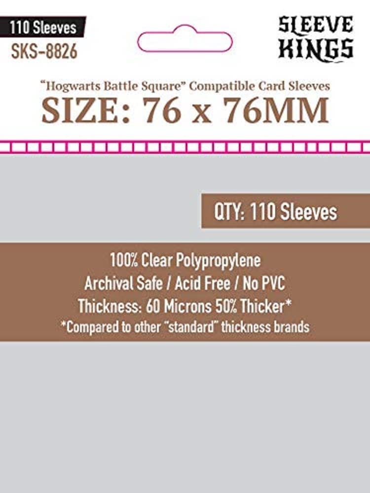 Sleeve Kings Card Sleeves - 110 Pieces, EVA Material, Hogwarts Battle Square Compatible