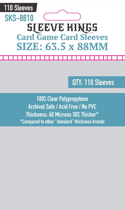 110 X Standard Card Sleeves 63.5mm X 88mm