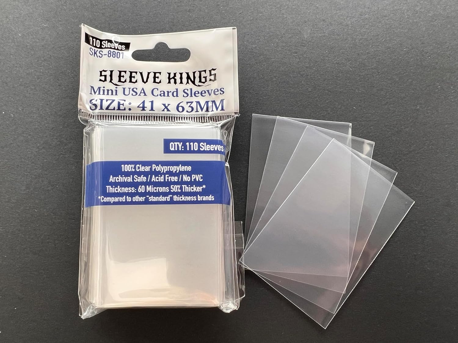 Sleeve Kings - Mini USA Card Sleeves - 41mm X 63mm - Pack of 110