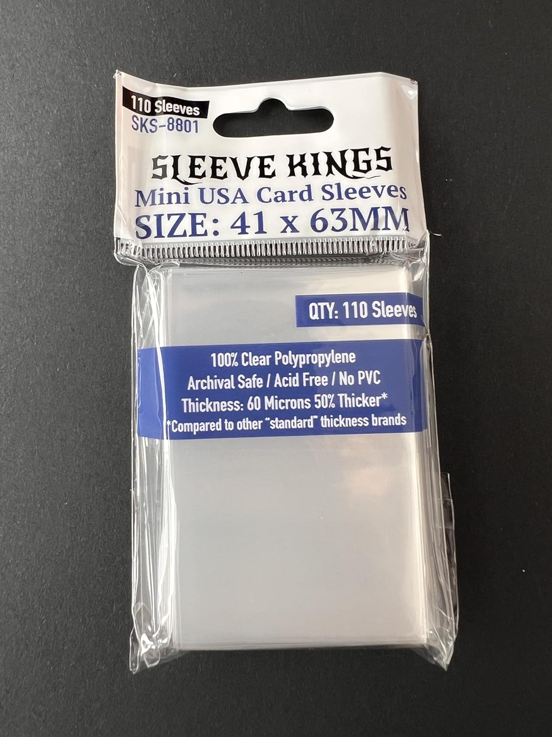 Sleeve Kings - Mini USA Card Sleeves - 41mm X 63mm - Pack of 110