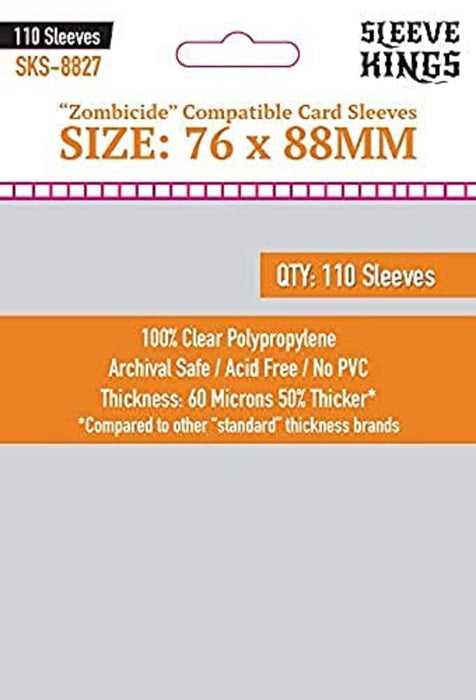 Lot de 110 pochettes pour cartes de qualité supérieure - Compatible avec Zombicide (76 mm x 88 mm