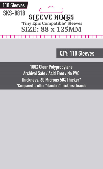 Sleeve Kings Card Sleeve, 88mm X 125mm, Pack of 110, Classic, Plastic/Vinyl/PVC/EVA