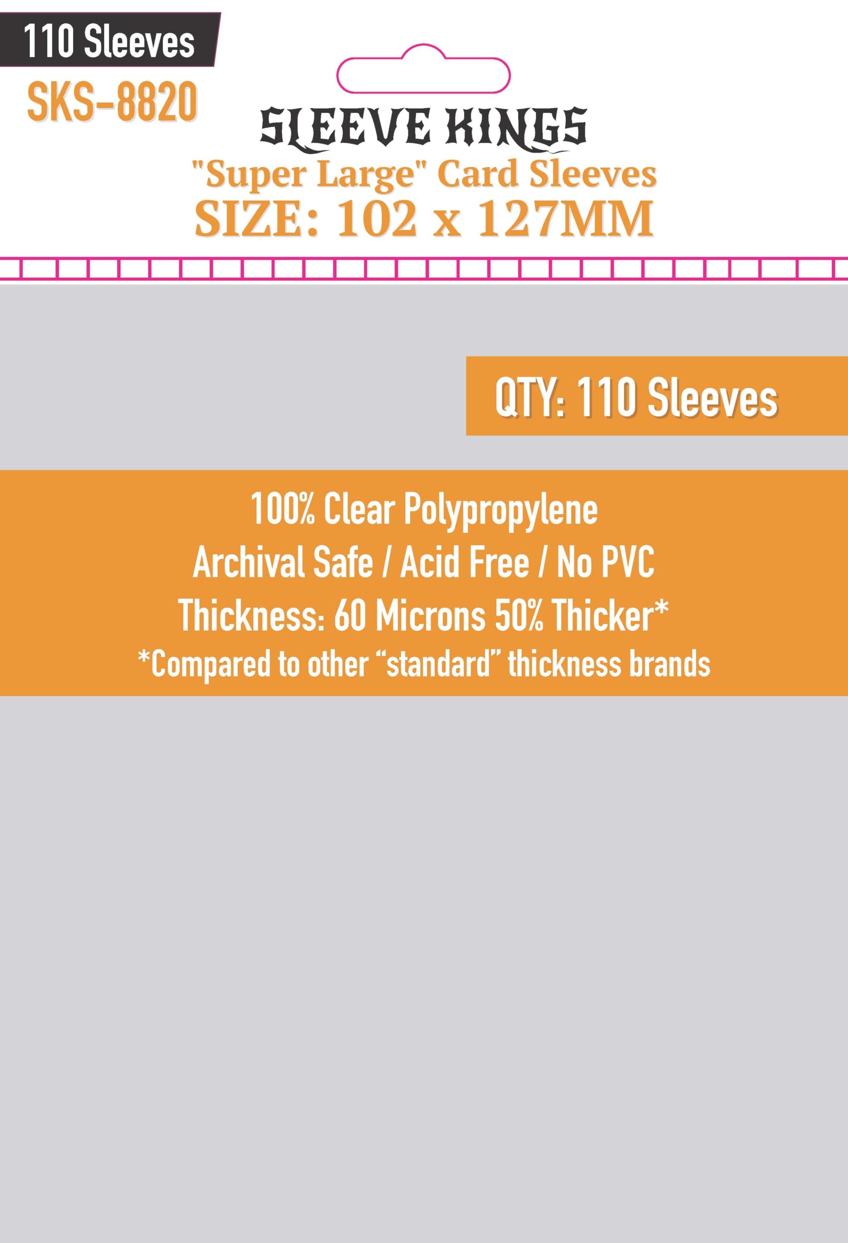 `Sleeve Kings: ``Super Large`` Sleeves 102Mm X 127Mm (110)`