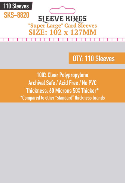 `Sleeve Kings: ``Super Large`` Sleeves 102Mm X 127Mm (110)`