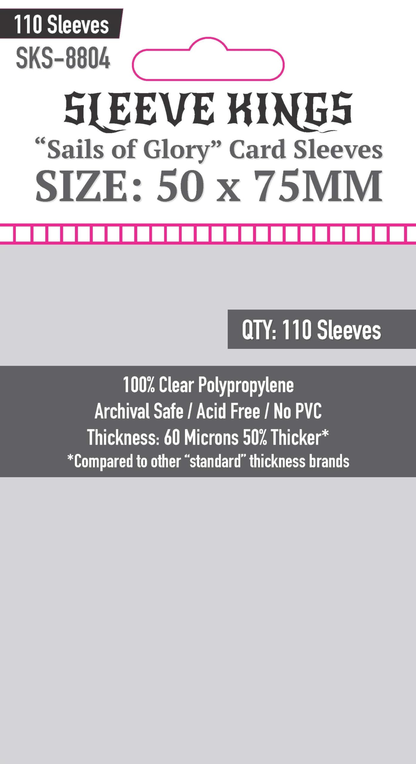 Sleeve Kings - Sails Of Glory Card Sleeves 50mm X 75mm - Pack of 110