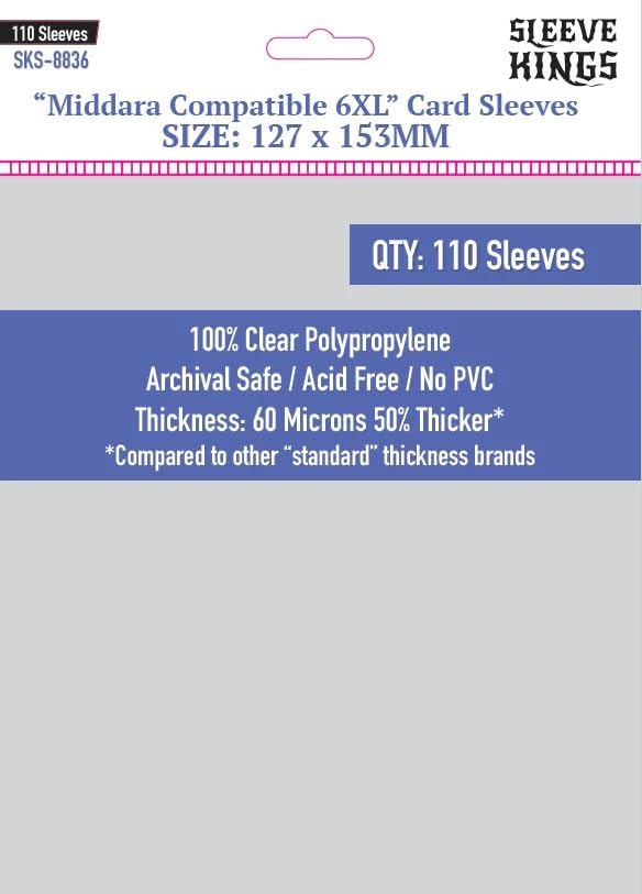 Buste per carte di credito, Middara 6XL (127 mm x 153 mm), 110 buste per confezione