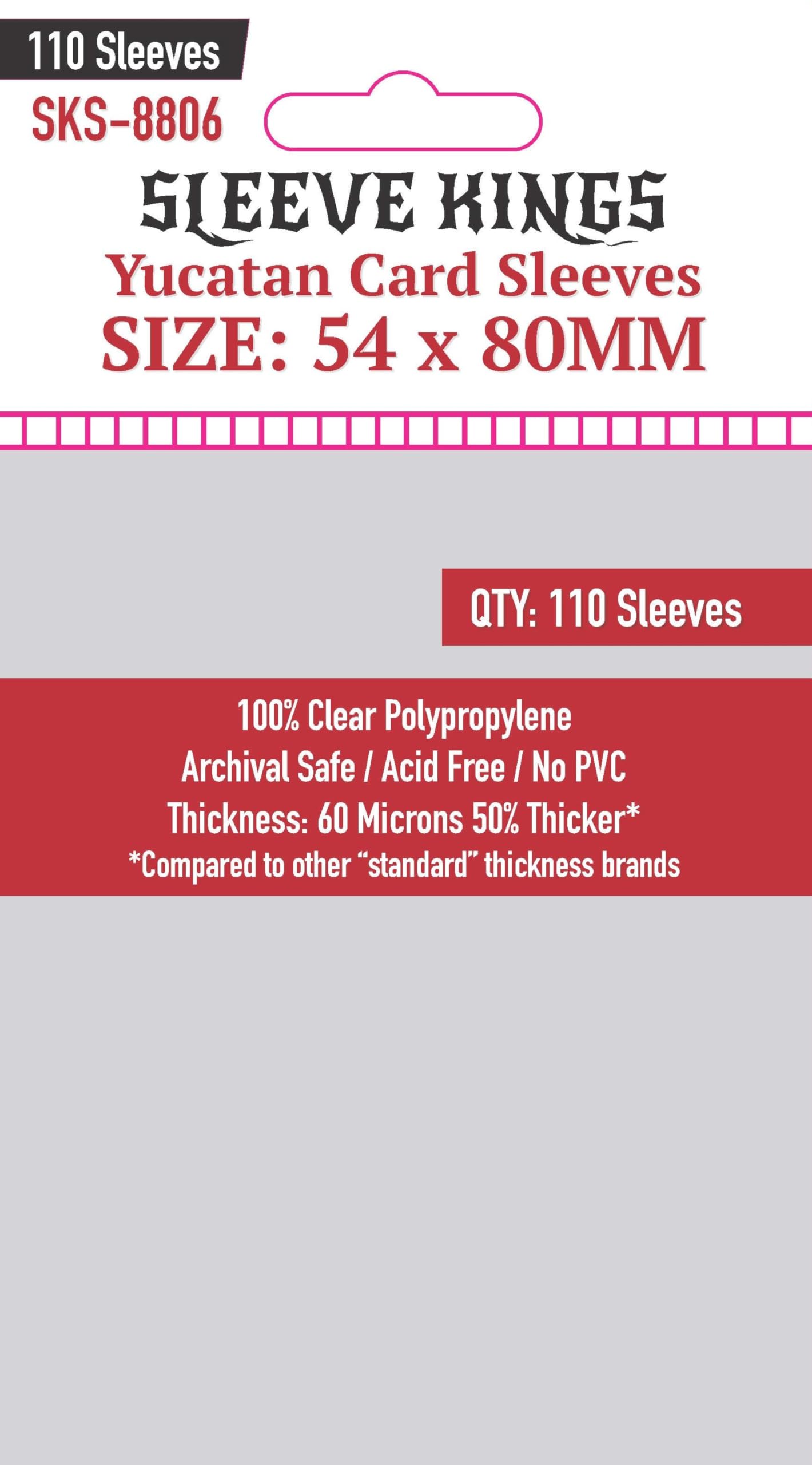 Sleeve Kings - Yucatan Card Sleeves 54mm X 80mm - Pack of 110