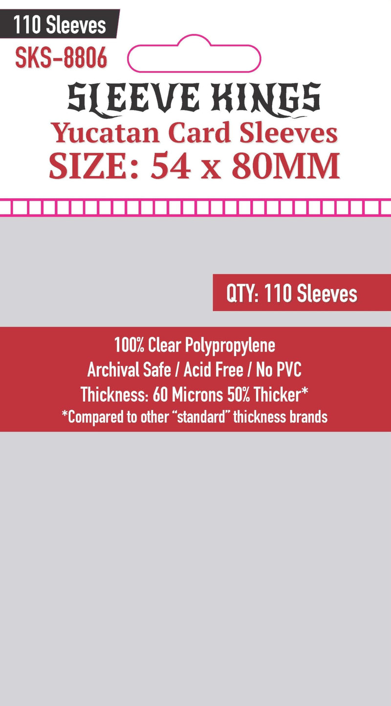 Sleeve Kings - Yucatan Card Sleeves 54mm X 80mm - Pack of 110