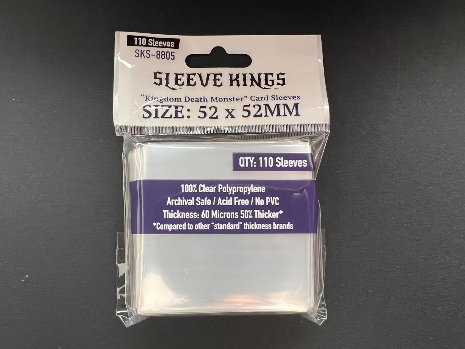 Sleeve Kings Kingdom Death Monster Card Sleves (52 x 52 mm), confezione da 110, 60 micron