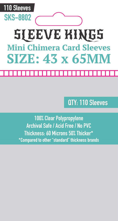 Sleeve Kings - Mini Chimera Card Sleeves 43mm X 65mm - Pack of 110